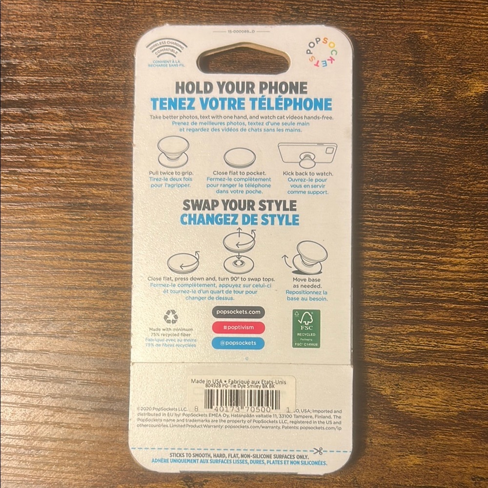 3/$20 PopSocket Yellow Smiley Face Phone Cover - Picture 3 of 3